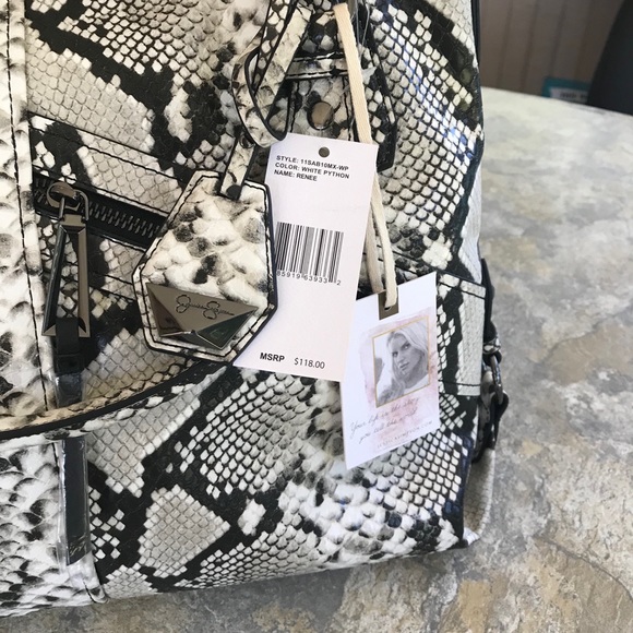 *SOLD* Jessica Simpson Handbag, Blk/Wht Snakeskin - Picture 5 of 13